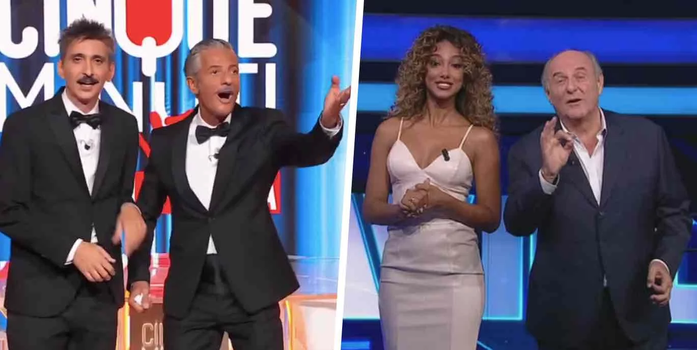 Fiorello e Biggio irrompono nello studio di Vespa e non risparmiano una battuta a La Ruota – VIDEO