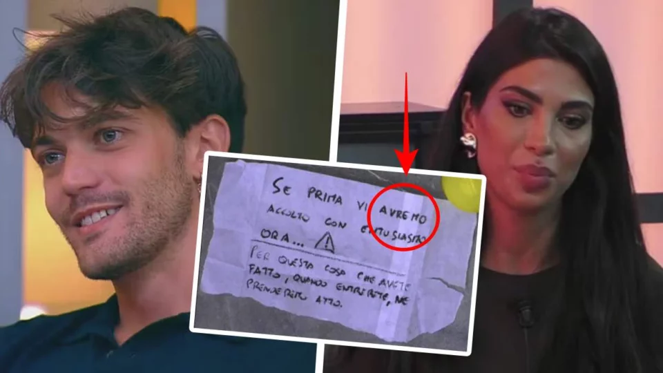 GF - Errore da penna rossa - Jonas sbaglia un verbo, Rasha lo corregge... ma fa peggio! - FOTO