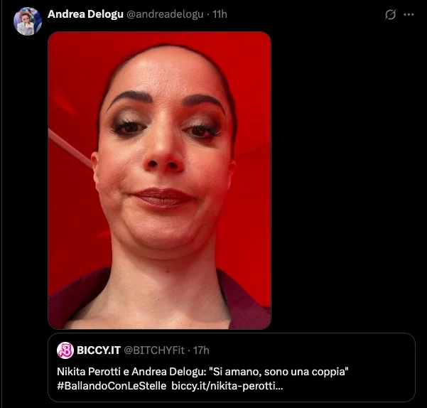Il post di Andrea Delogu ai gossip