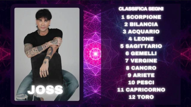 Oroscopo di Joss dal 27 ottobre al 2 novembre previsioni classifica segni