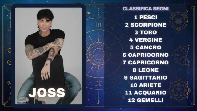 Oroscopo di Joss dal 6 al 12 ottobre previsioni classifica segni