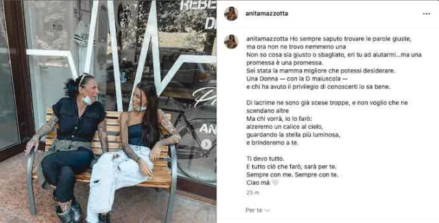 Post Instagram Anita Mazzotta