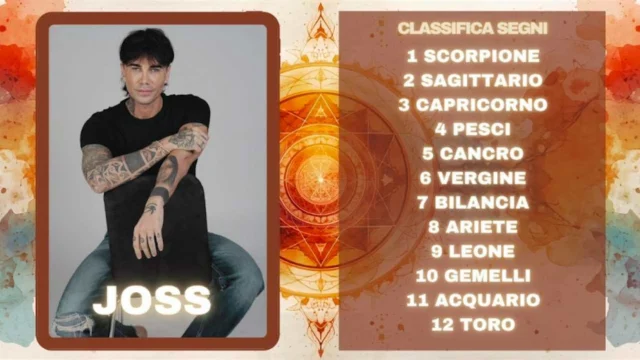 Oroscopo di Joss dal 17 al 23 novembre previsioni classifica segni