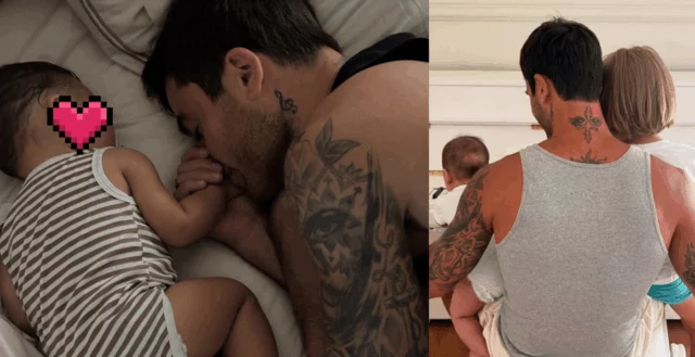 Tra le foto, ci sono anche un ritratto di gruppo con Pierpaolo che tiene in braccio Kian e Leonardo