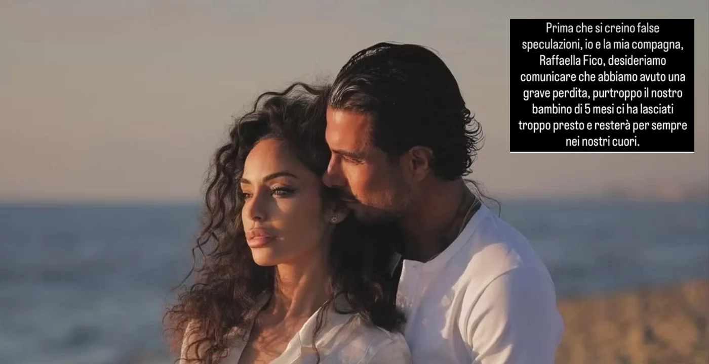 Raffaella Fico e Armando Izzo annunciano la perdita del loro bambino di cinque mesi
