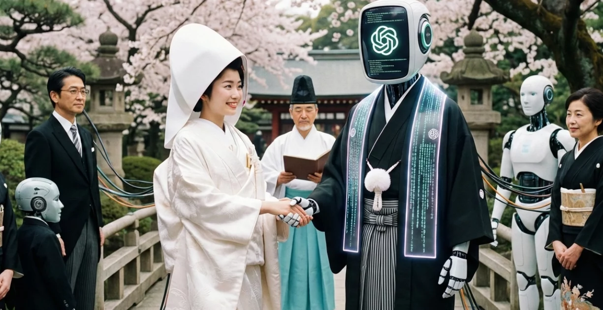 Donna giapponese “sposa” un personaggio creato con IA: il matrimonio che conquista il web