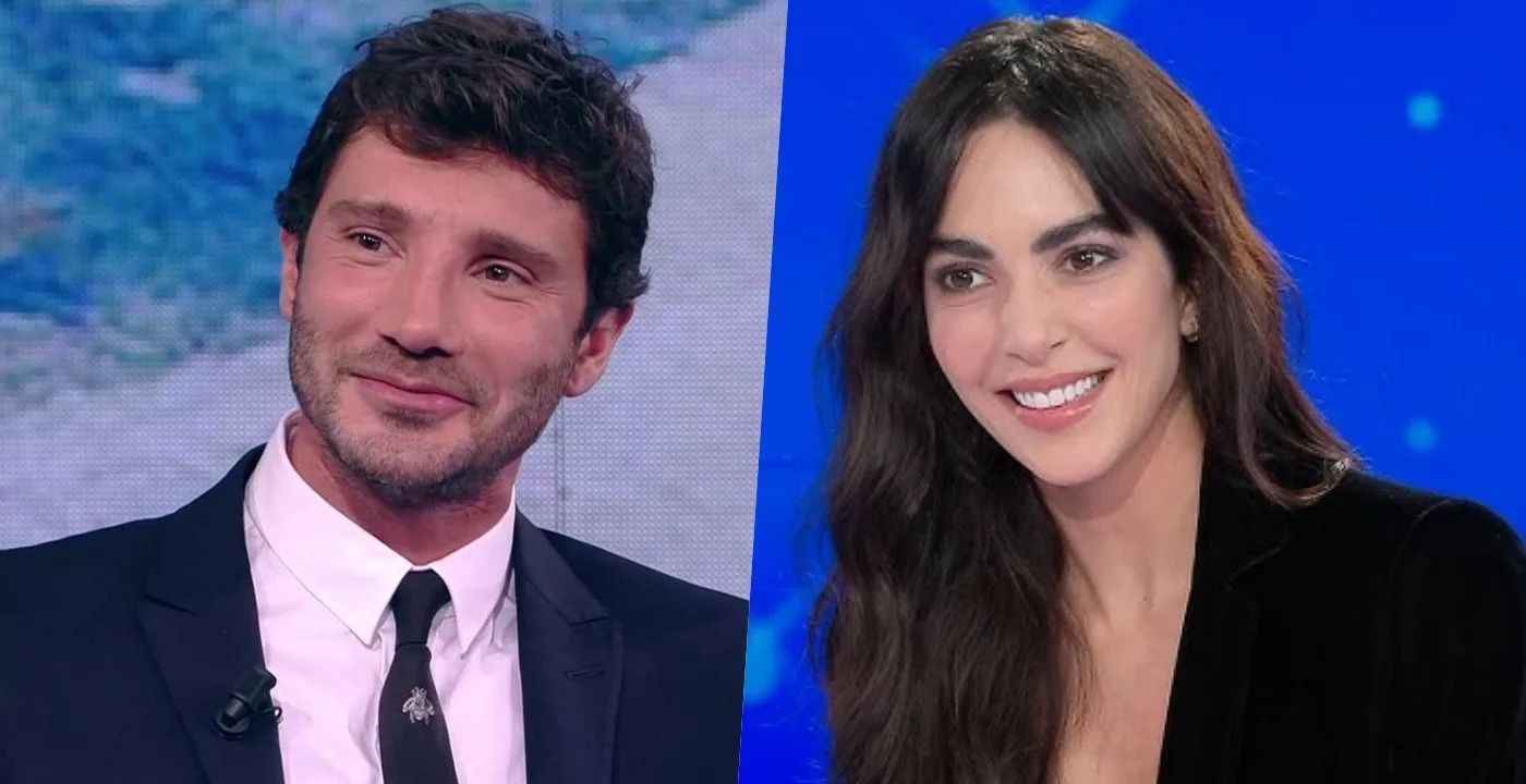 Stefano De Martino e Rocío Muñoz Morales paparazzati fuori casa del conduttore