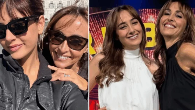 Benedetta Parodi con le figlie Eleonora e Matilde Caressa
