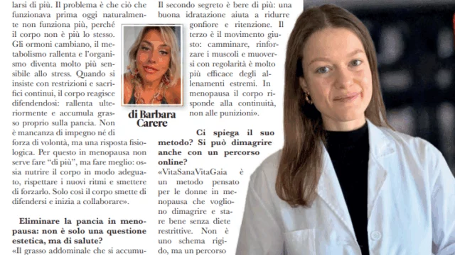 dottoressa Gaia Biondini menopausa ph press