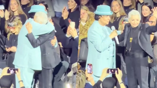 Enrica Bonaccorti al concerto di Renato Zero, lui ferma tutto per andare a salutarla in platea