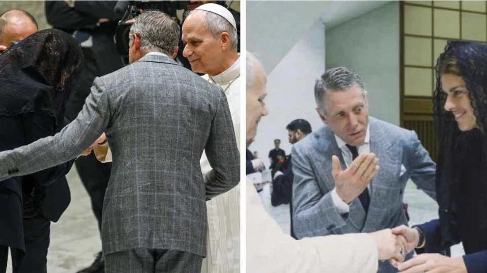 Lapo Elkann e sua moglie Joana Lemos incontrano Papa Leone XIV - Novella 2000 - Instagram e IPA