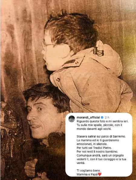 Post Instagram di Gianni Morandi