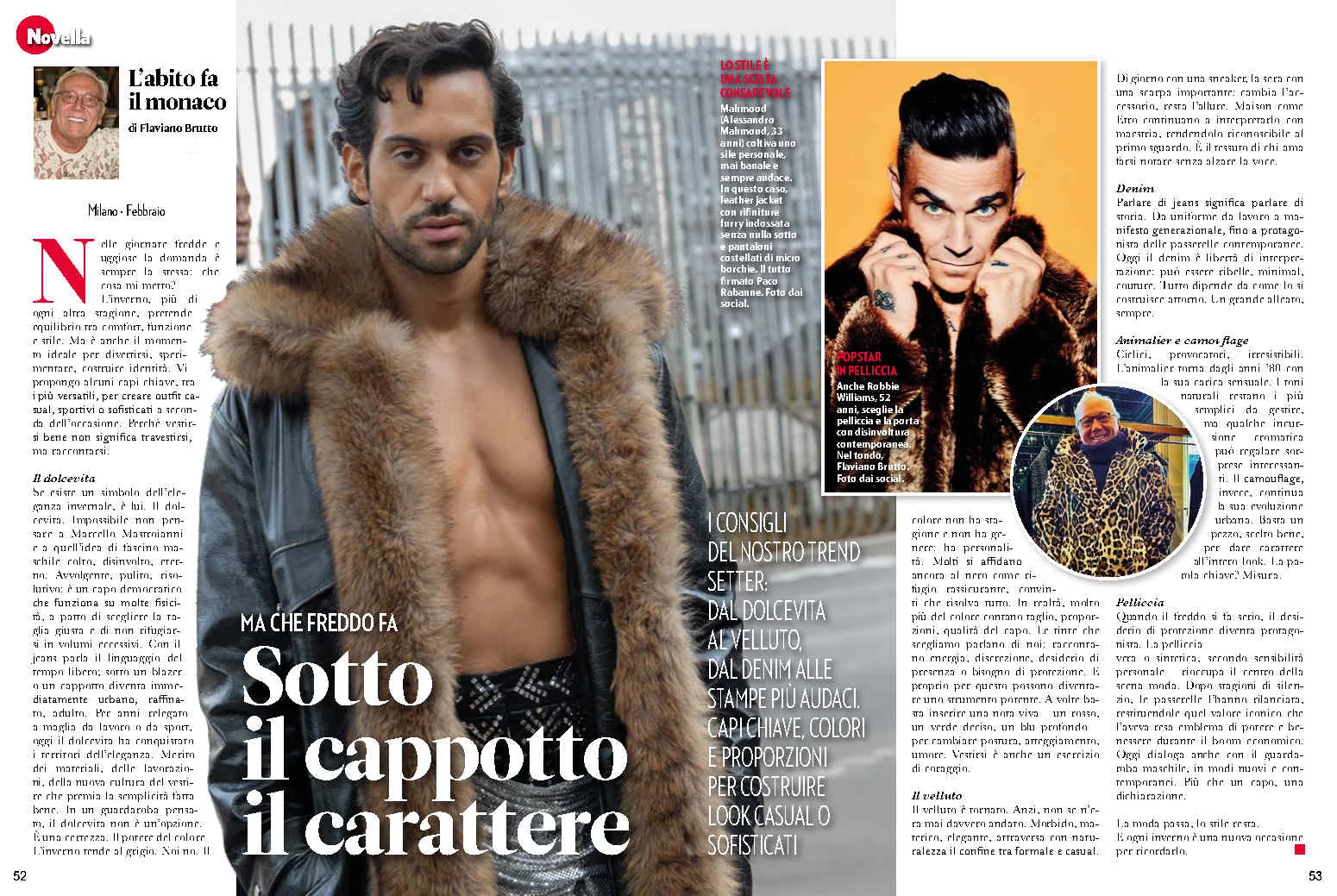 Sotto il cappotto, il carattere