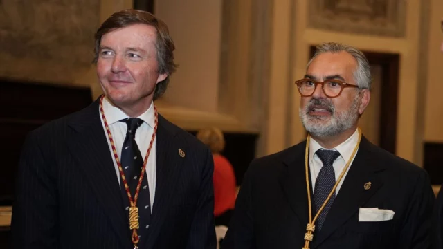Il Principe Don Pedro di Borbone delle Due Sicilie e il Presidente Paolo Rivelli al Gala benefico Borbone UNICEF al Complesso di Santa Chiara di Napoli