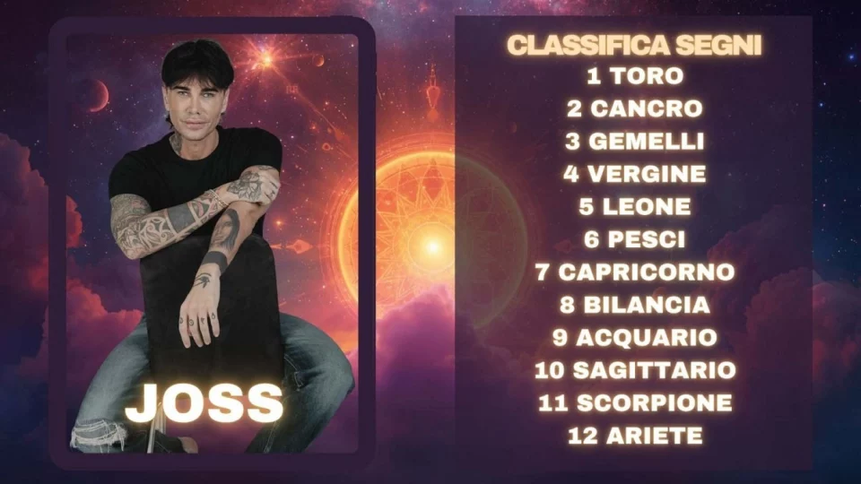 Oroscopo di Joss dal 18 al 24 maggio