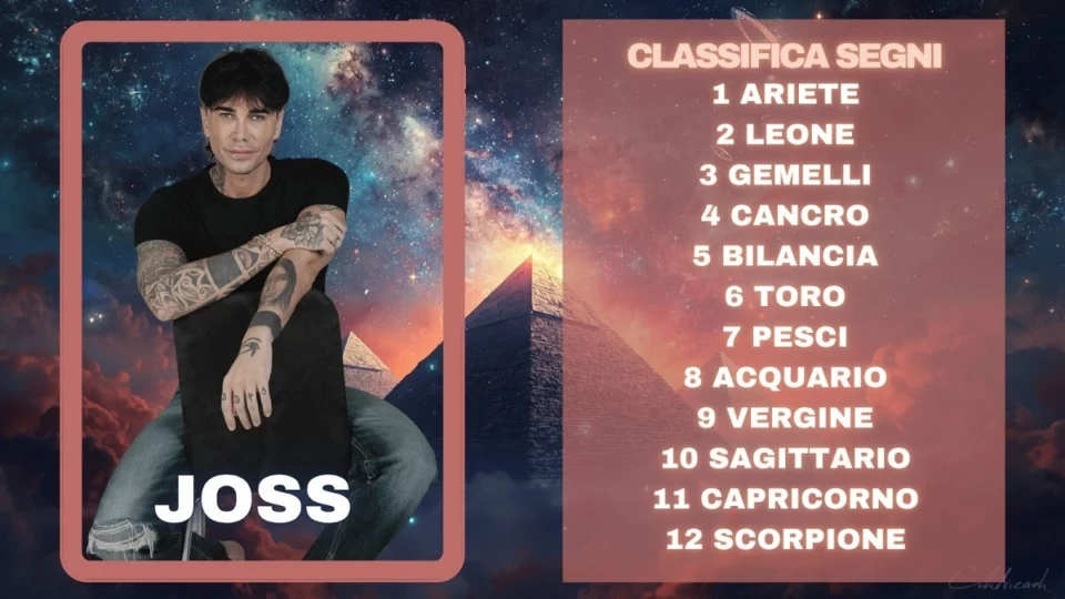 Oroscopo di Joss dal 7 al 14 giugno