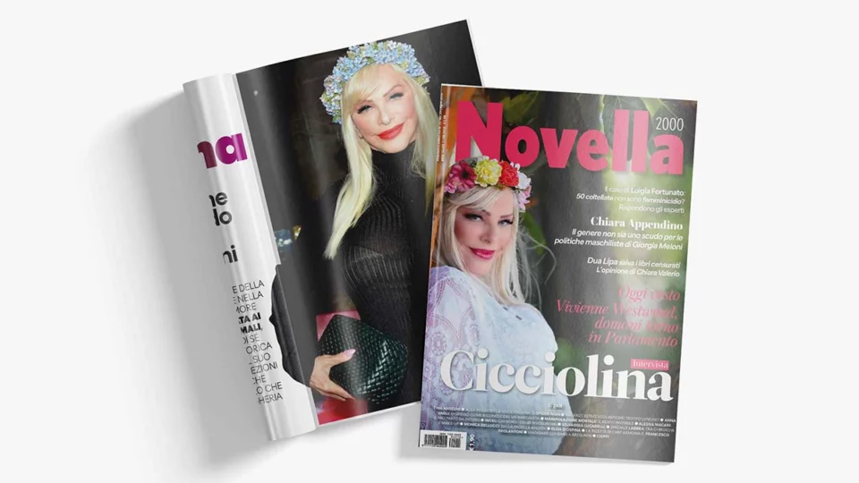 Copertina del nuovo numero di Novella 2000 con Cicciolina
