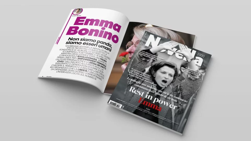 La copertina di Novella 2000 dedicata a Emma Bonino